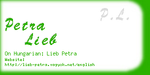 petra lieb business card